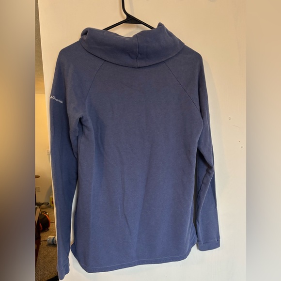 Columbia Blue Cowl Neck Pullover Sweatshirt Woman’s Size Small - Picture 4 of 7